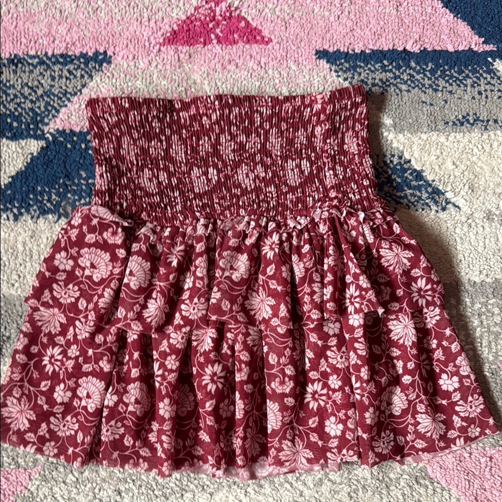 ZARA Printed Tulle Skirt